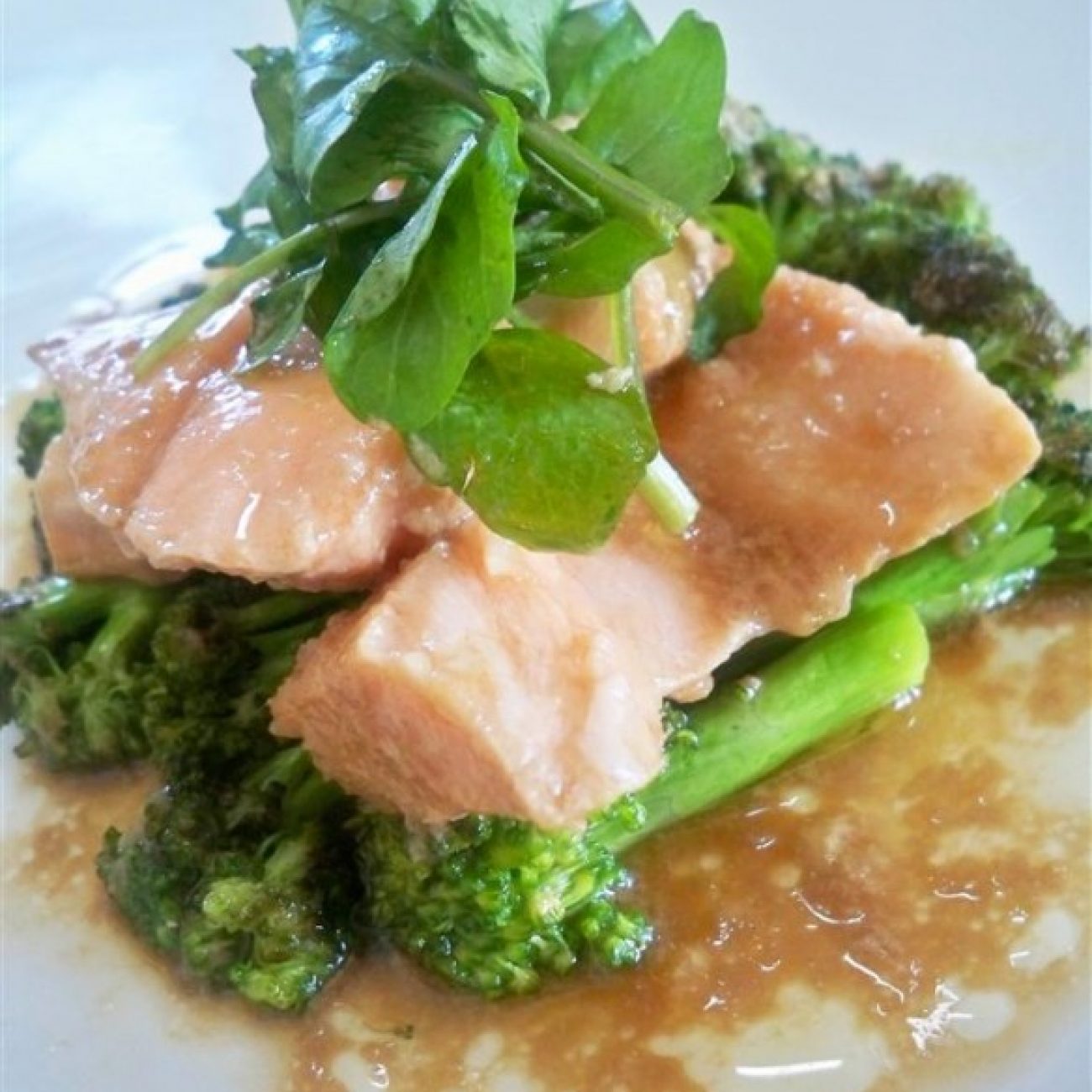 Garlic Ginger butter suvee Salmon