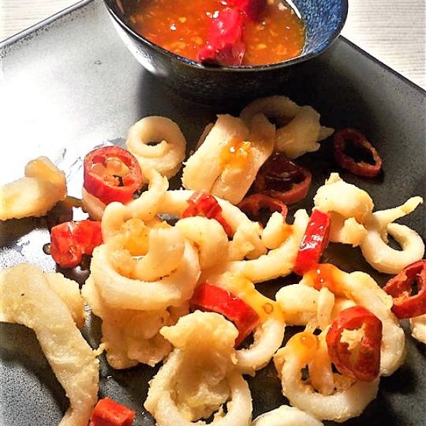 Calamari with sweet thai sauce