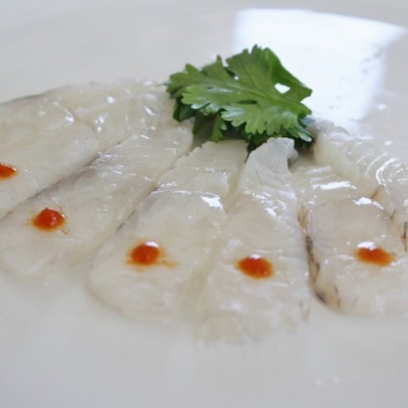 Fluke Sashimi with Yuzu and Cilantro