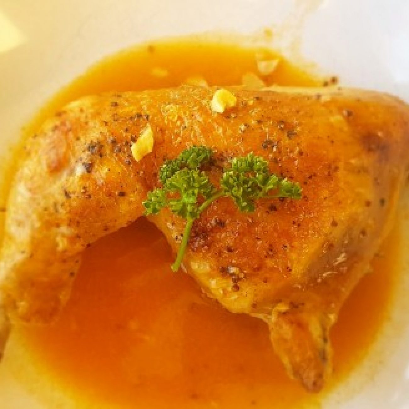 Pan Roasted Chicken Legs with Pan Sauce