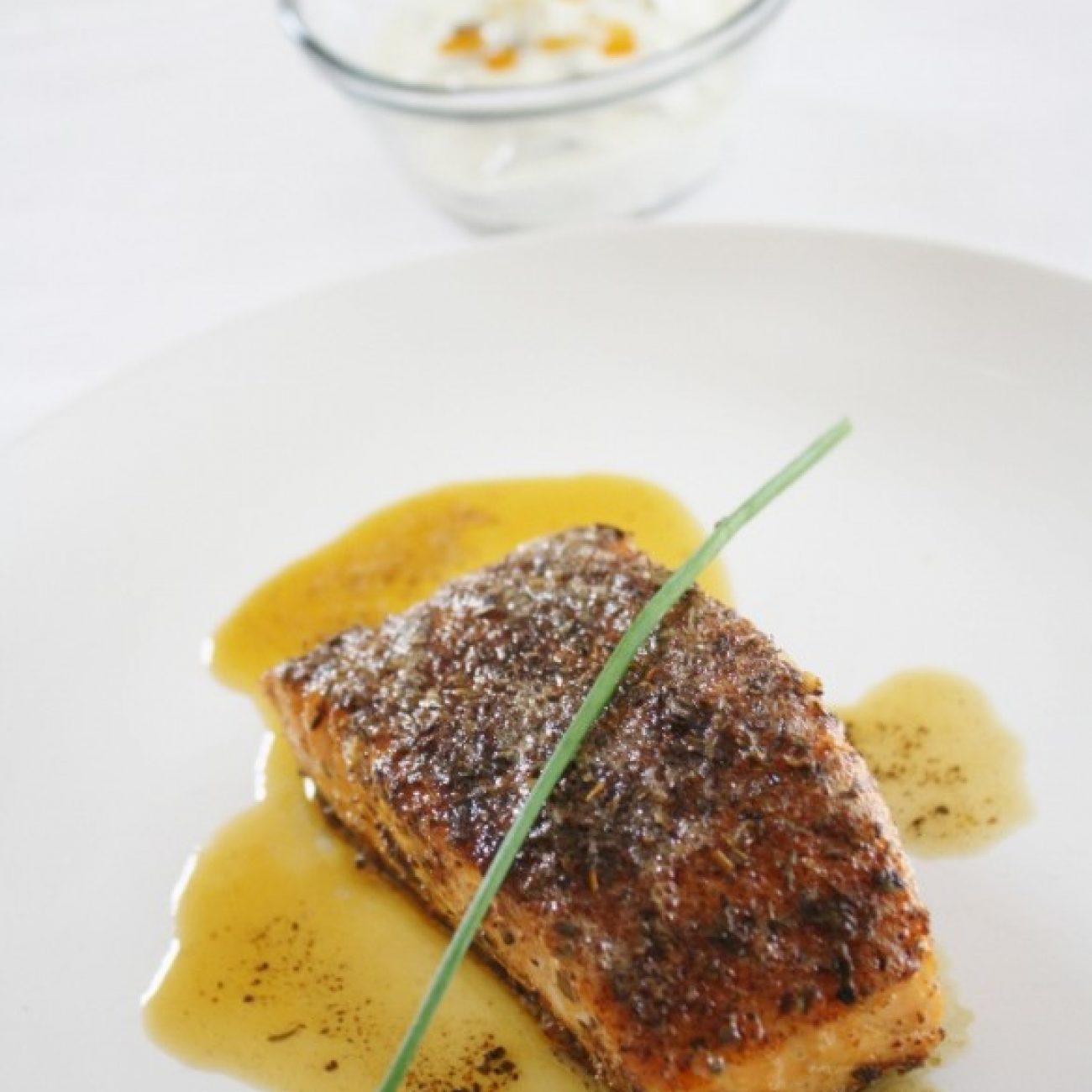 Blackened Salmon with Tartar Sauce
