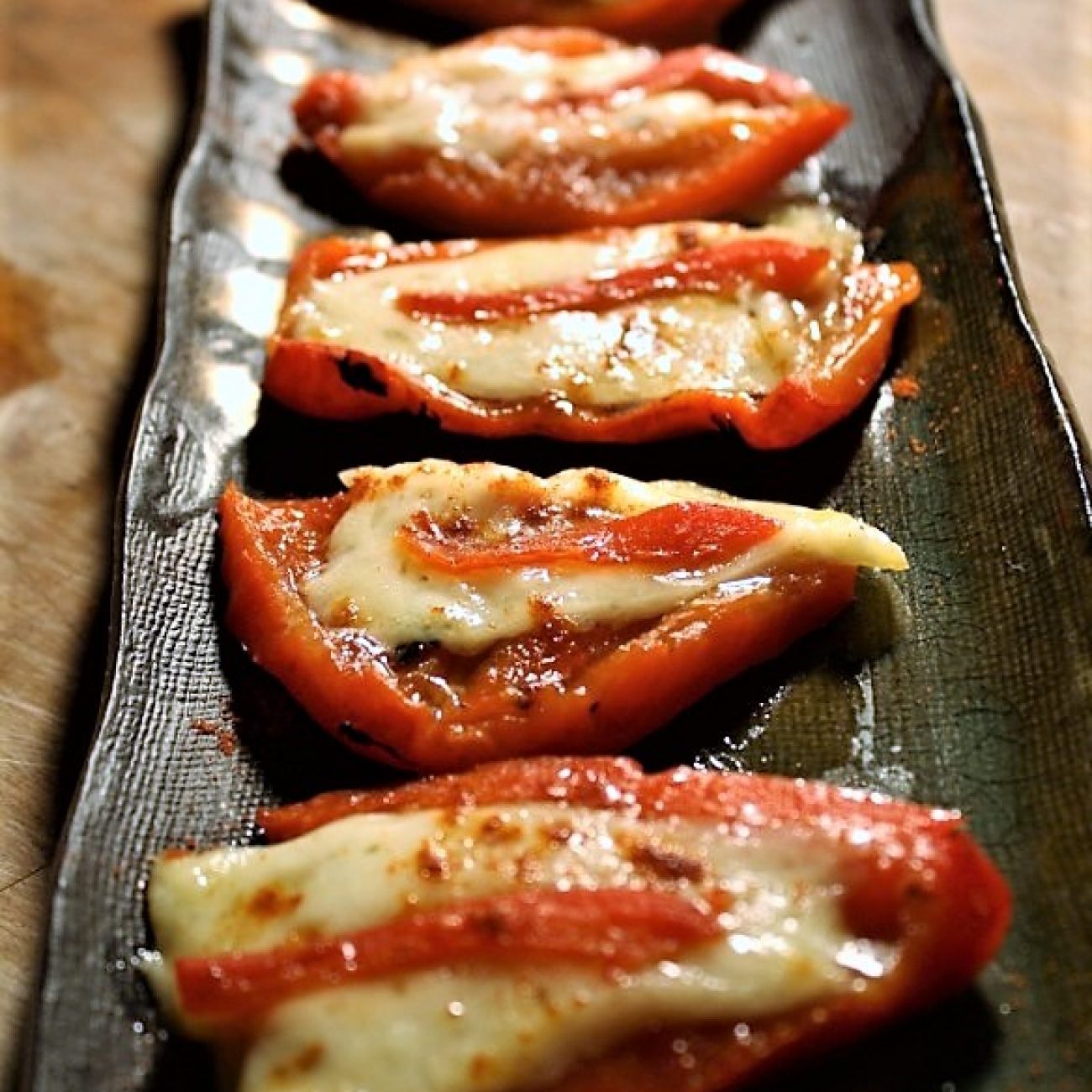 Fire Roasted Peppers and Manchego Cheese