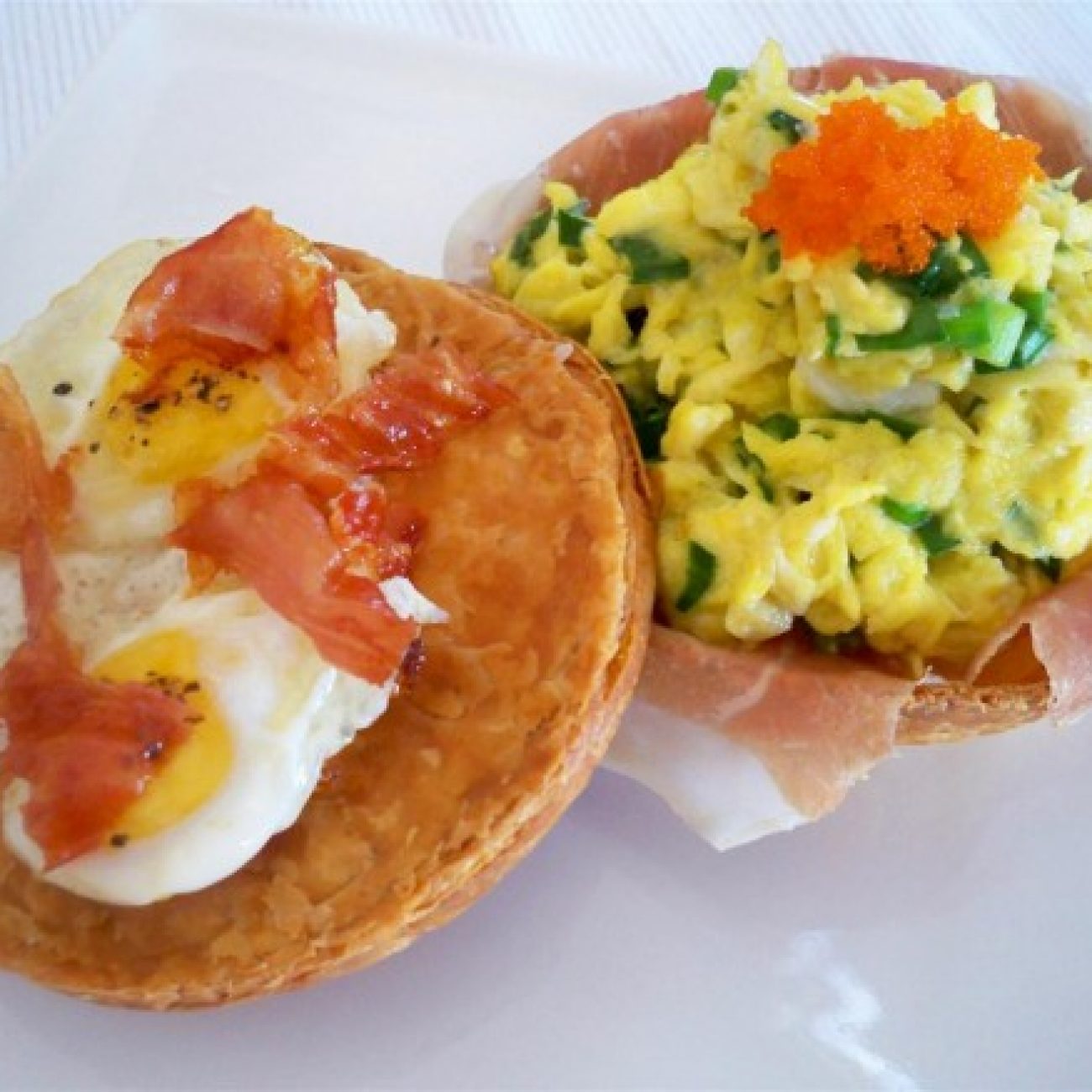 Benny’s Breakfast Tart with two kinds of eggs