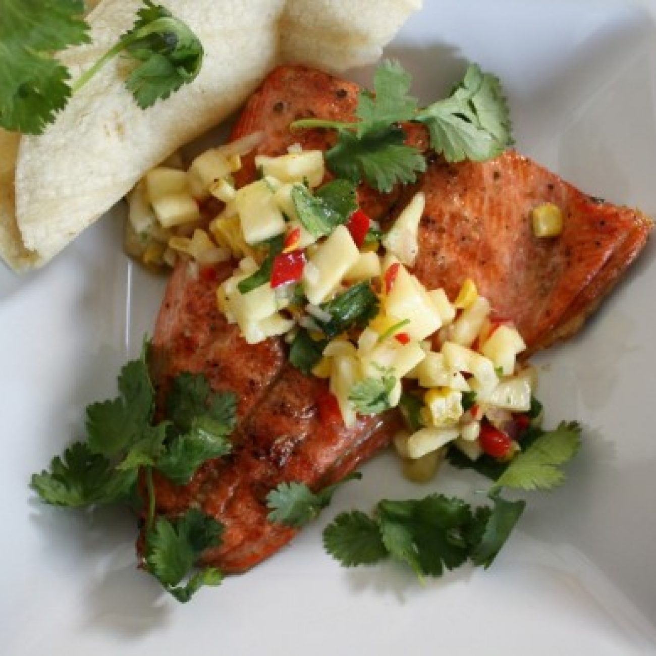 BBQ Wild Salmon with Pineapple Salsa