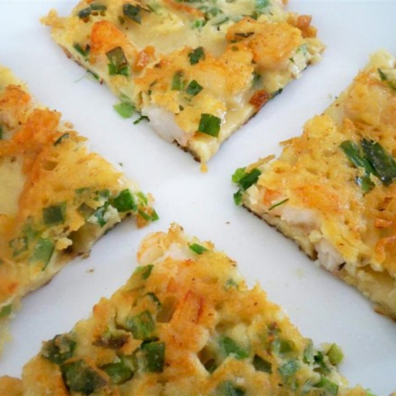 Shrimp and onion tortilla