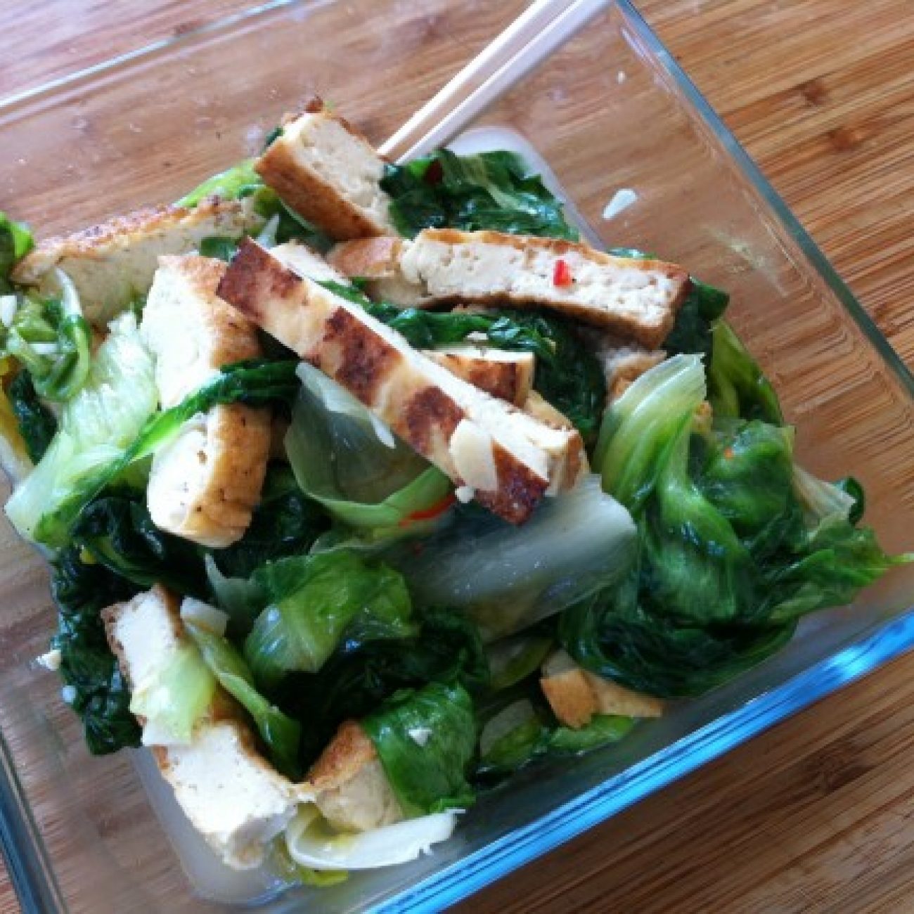 Stir Fry Escarole and Tofu
