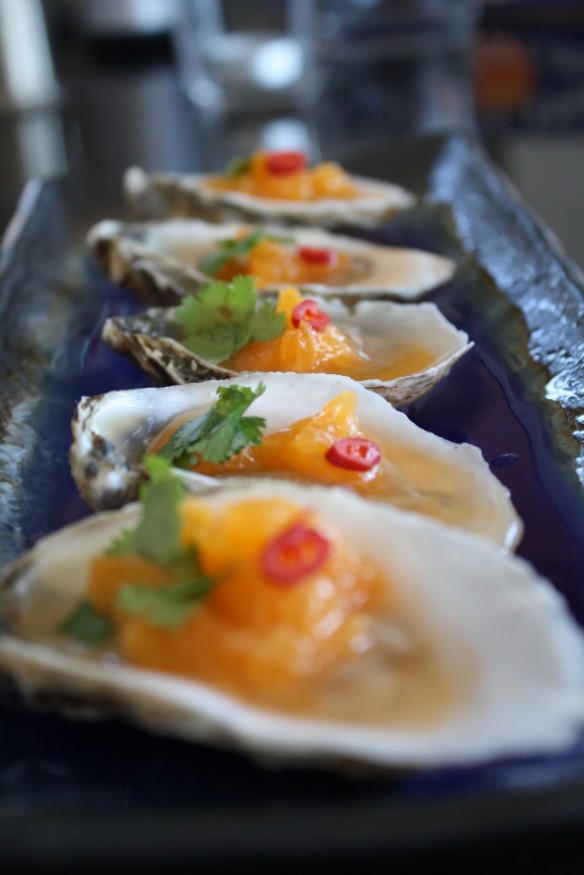 Oysters with Citrus Vodka