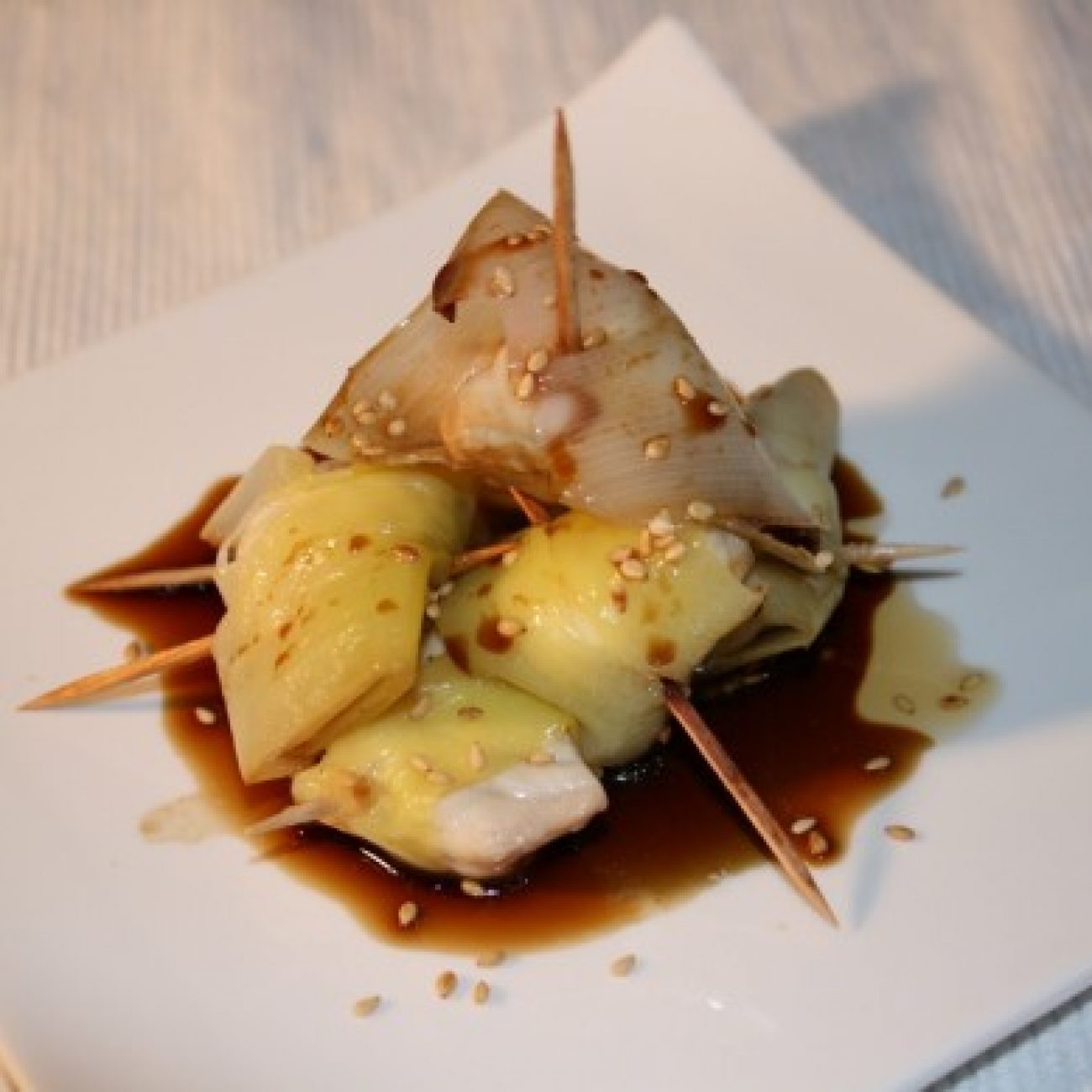 Cod Wrapped in Braised Leeks