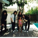the band Unmasked at the guitar players (The Frohlich's house)