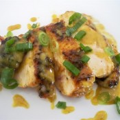 BBQ Spice Rub Grilled Chicken Breast with Black Pepper Mustard Vinaigrette (Custom)
