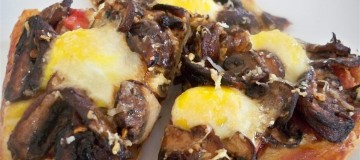 Bennys Quail Egg and Mushroom Breakfast Tart (Custom)