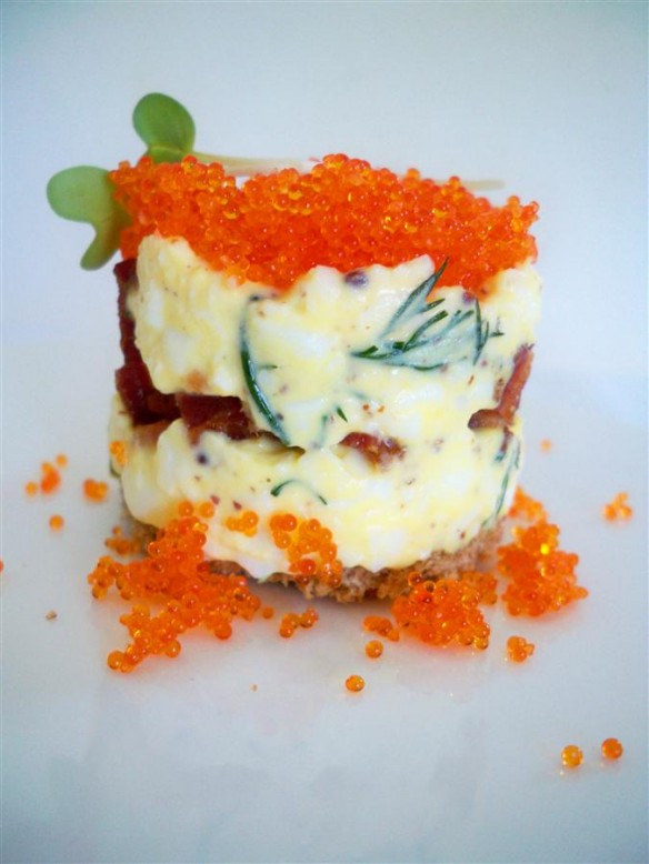 Egg, Dill and bacon mini bite (Custom)