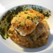 Halibut with Lemon Basil Rissoto (Custom)