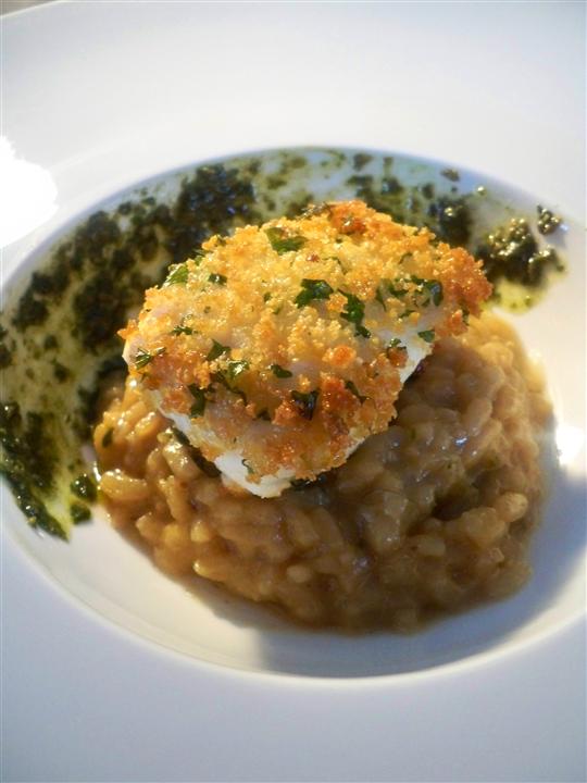 Halibut with Lemon Basil Rissoto (Custom)