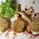 Lamb with basil polenta crust and red wine bernaise (Custom)
