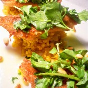 Pan Fried Red Mullet with Saffron Rice Pilaf (Custom)