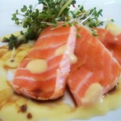 Seared Salmon with Miso Sauce and ponzu (Custom)
