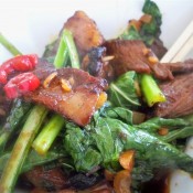 Stir fry rib eye and Chinese broccoli (Custom)