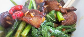 Stir fry rib eye and Chinese broccoli (Custom)