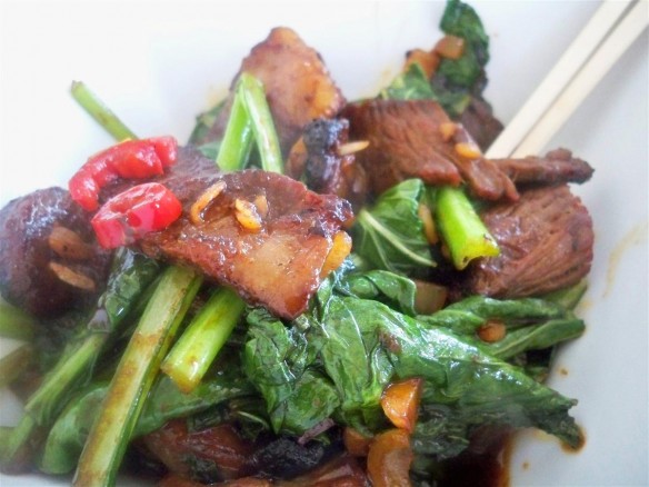 Stir fry rib eye and Chinese broccoli (Custom)