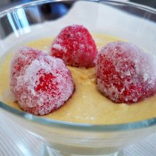 Zabaione with sugared strawberrys (Custom)