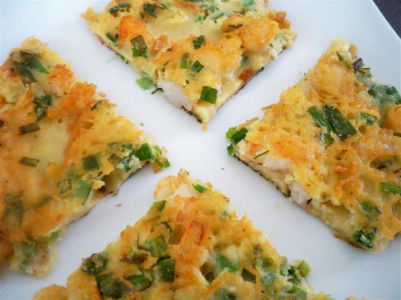 shrimp and onion tortilla (Custom)