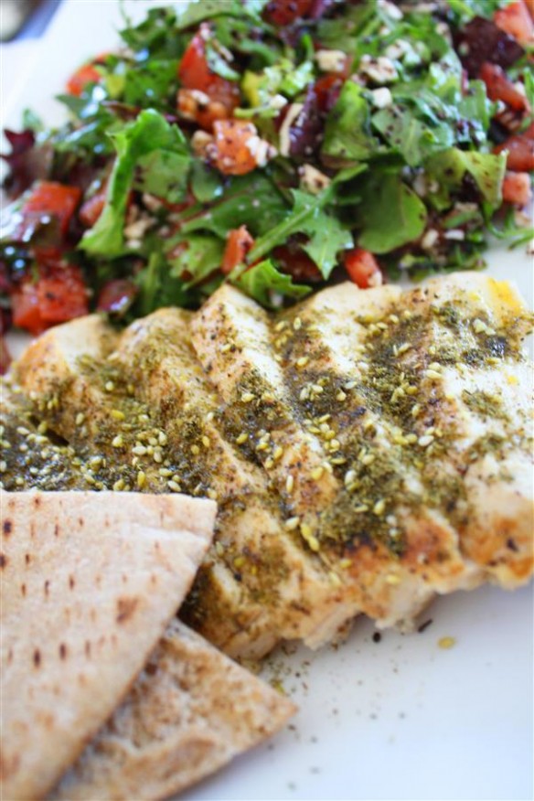 Grilled chicken with Zahtar and Sumac Salad (Custom)