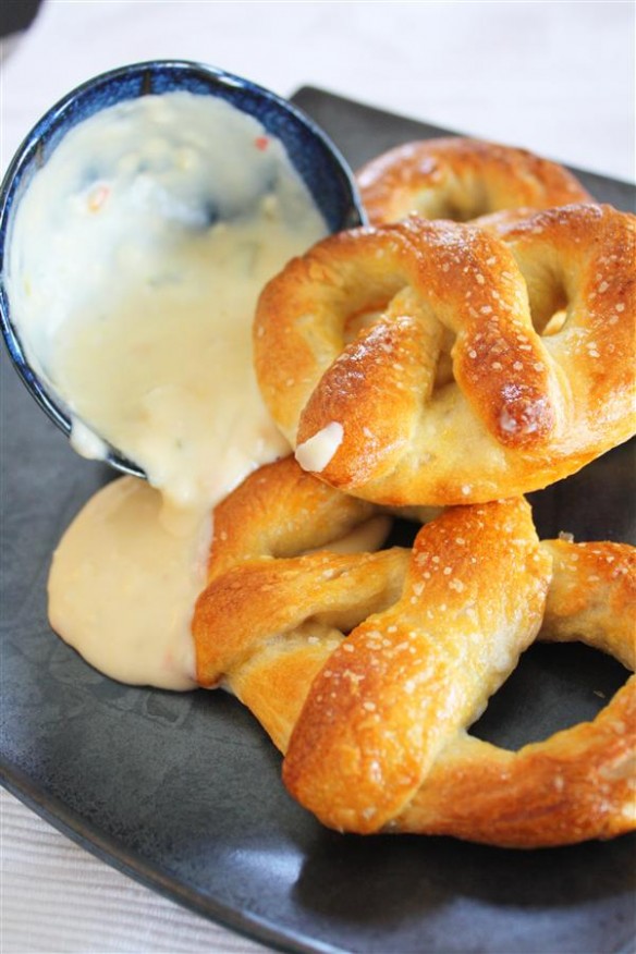 Pretzels and Beer Cheese Sauce
