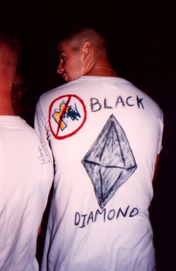 A handmade Black Diamond shirt.