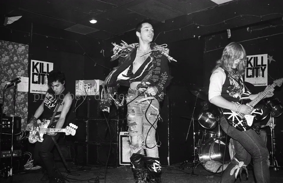 Benny Doro performing with Kill City in Vancouver circa 1982