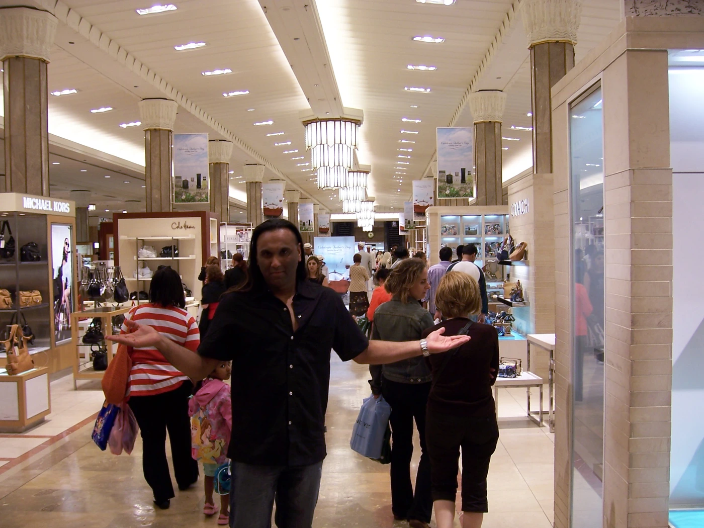 Ed in Macy’s · original photograph 029 from Ed’s first New York trip, 2007