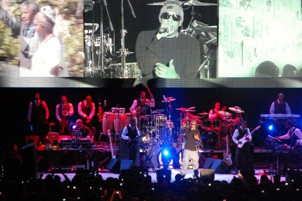 A live musical performance on the Youth Ball stage
