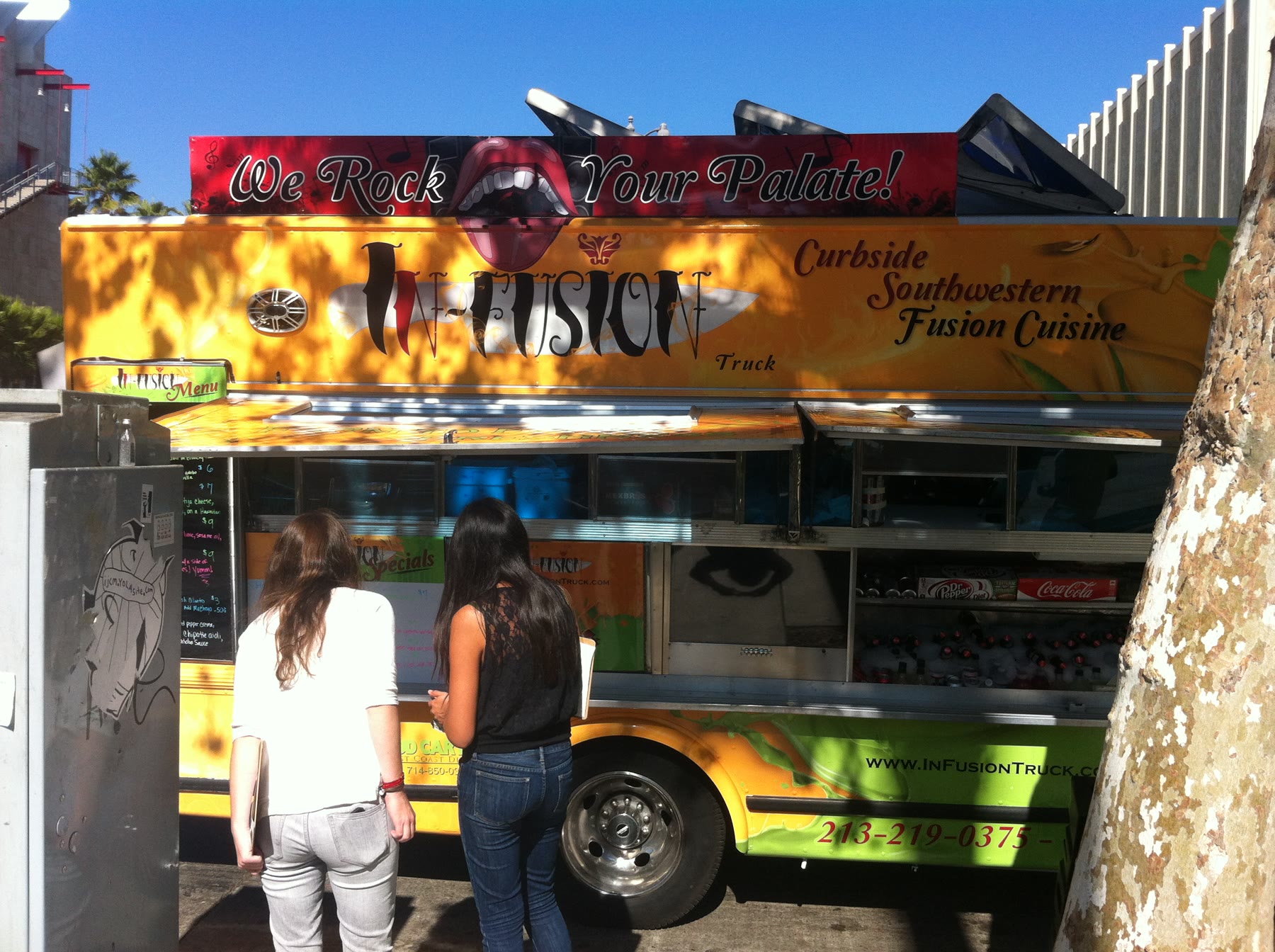 The InFusion truck serving customers along a Los Angeles curb.