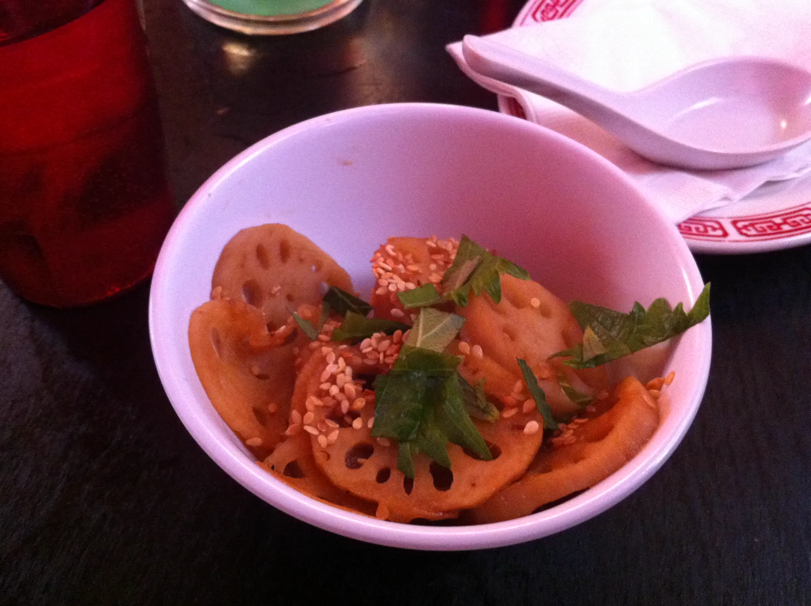 A bowl of Sichuan pickled lotus root