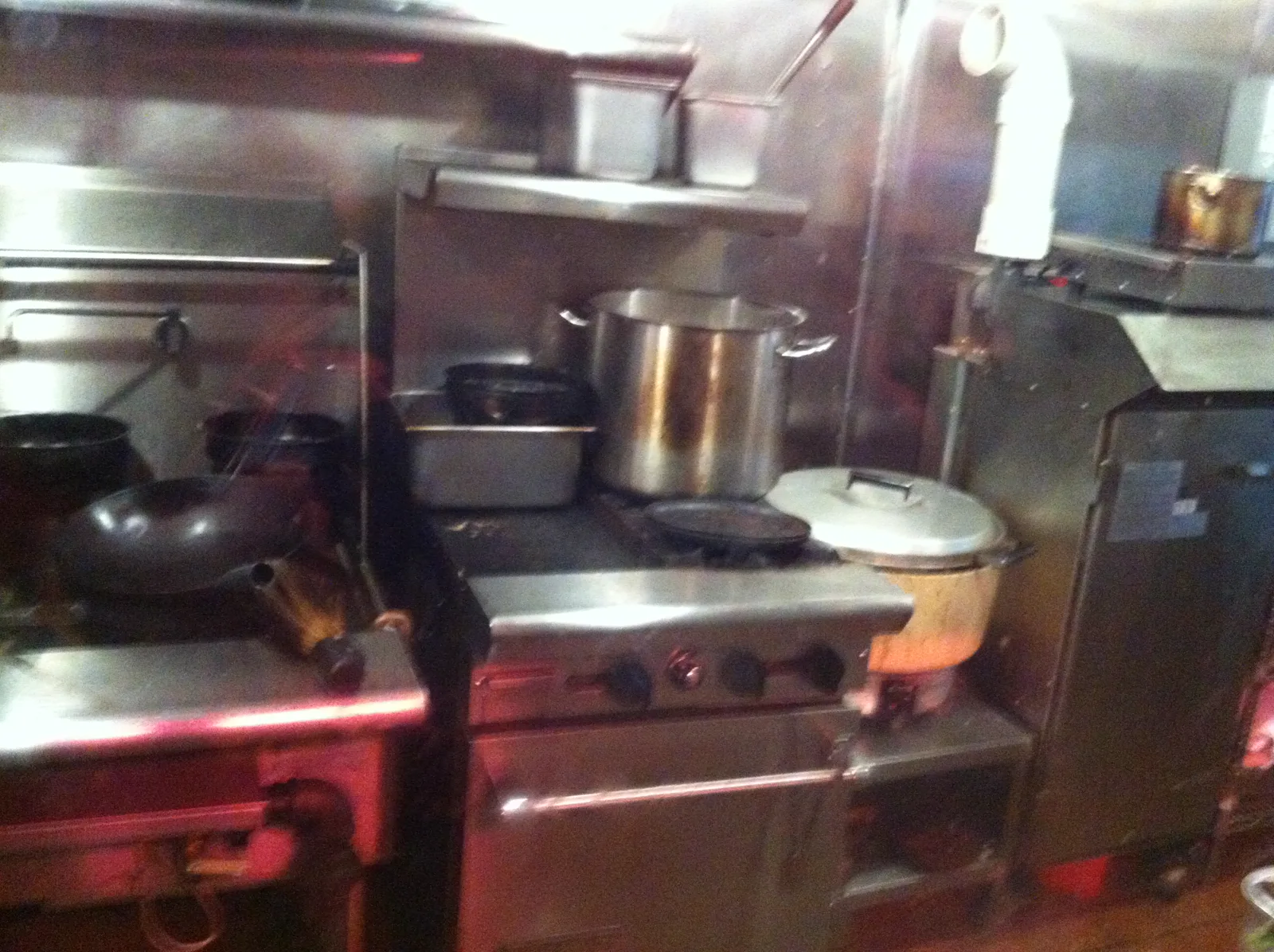 Stoves and stockpots in the kitchen