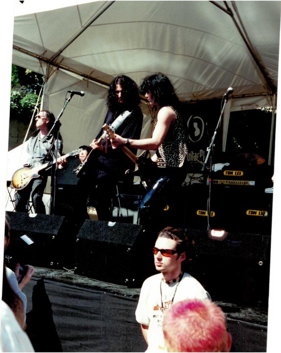 Black Diamond performing beneath the Music West festival tent