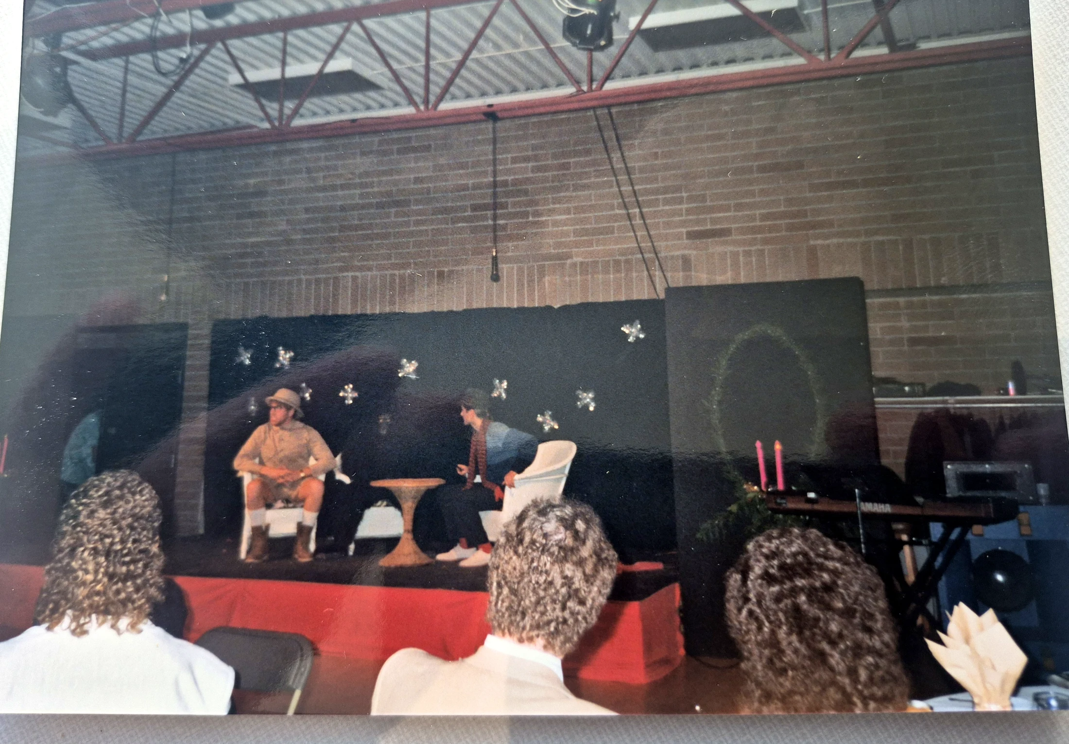Seated stage scene