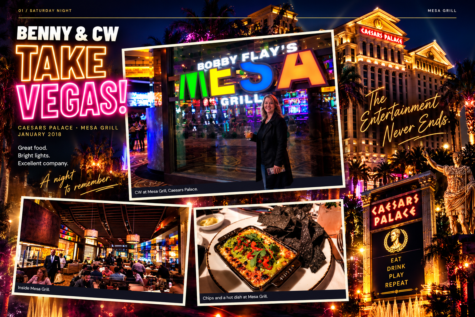 Benny and CW Take Vegas: Mesa Grill at Caesars Palace