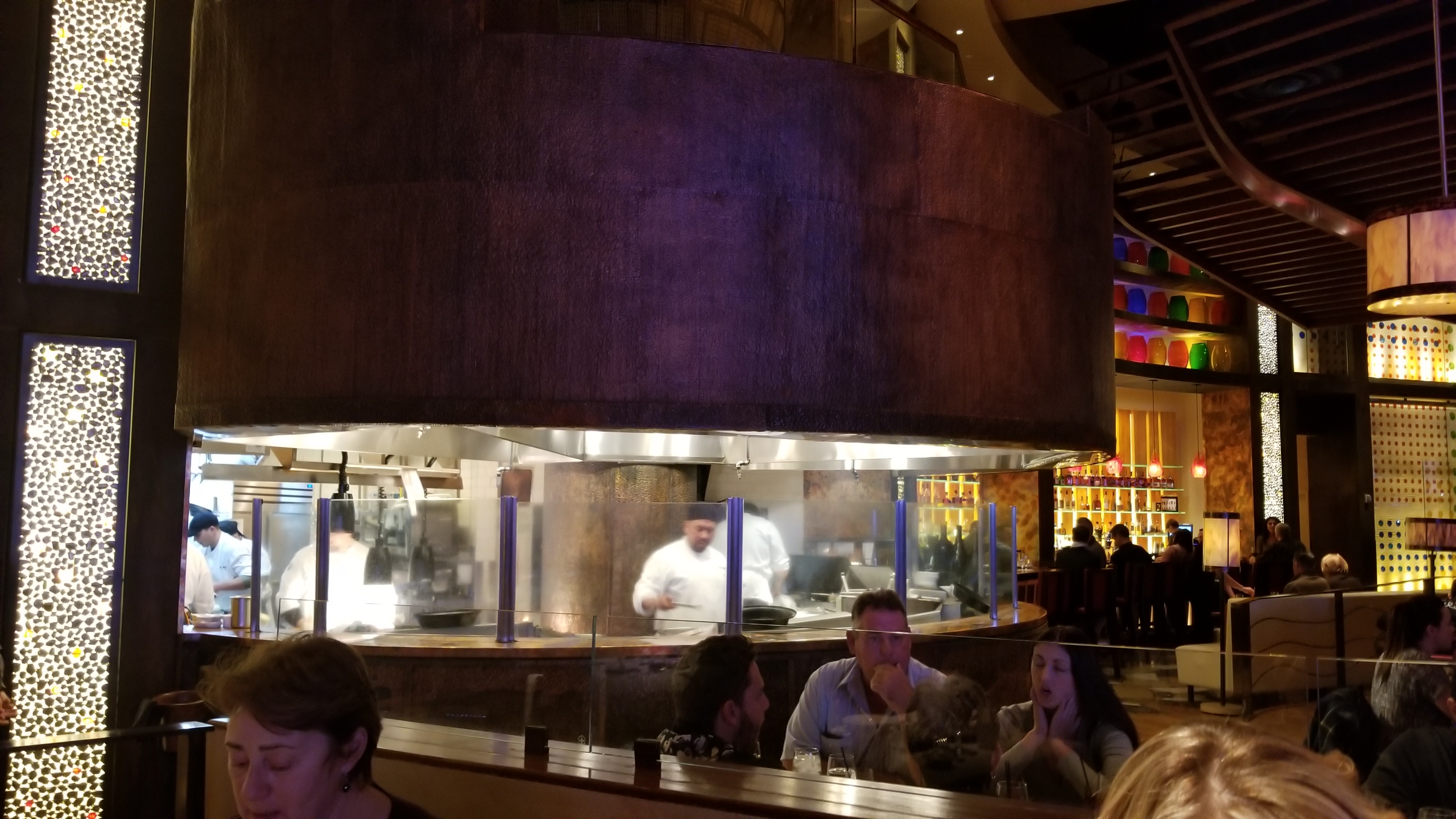 The open kitchen.